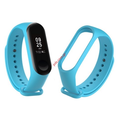 Λουράκι ρολογιού Silicone Xiaomi Mi Band 3/4 Light Blue TC-514 Bulk σε μπλέ γαλάζιο χρώμα Λουράκι ρολογιού Silicone Xiaomi Mi Band 3/4 Light Blue TC-514 Bulk σε μπλέ γαλάζιο χρώμα
