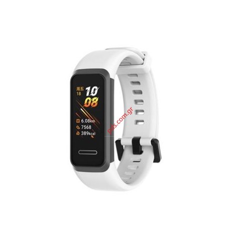 Λουράκι ρολογιού TC-446 Silicone Huawei Band 4 White σε λευκό χρώμα Λουράκι ρολογιού TC-446 Silicone Huawei Band 4 White σε λευκό χρώμα