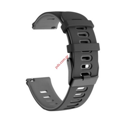 Λουράκι Silicon Xiaomi Mi Watch TC-618 Black Grey Dual color σε μαύρο χρώμα Λουράκι Silicon Xiaomi Mi Watch TC-618 Black Grey Dual color σε μαύρο χρώμα