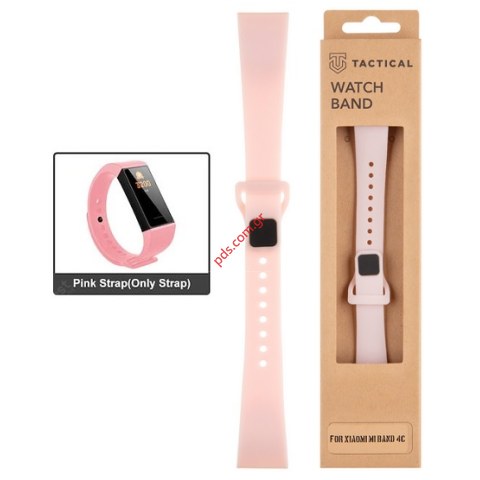Λουράκι Silicone Xiaomi Mi Band 4c (TC-707) Pink Band σε ροζ χρώμα Λουράκι Silicone Xiaomi Mi Band 4c (TC-707) Pink Band σε ροζ χρώμα