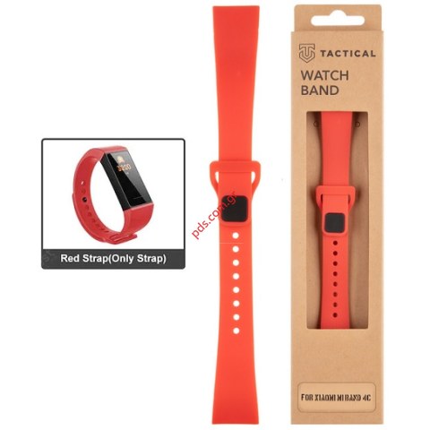 Λουράκι Silicone Xiaomi Mi Band 4c (TC-708) Red Band σε κόκκινο χρώμα Λουράκι Silicone Xiaomi Mi Band 4c (TC-708) Red Band σε κόκκινο χρώμα