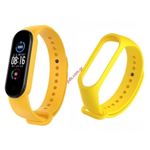 Λουράκι Silicone Xiaomi Mi Band 5 (TC-654) Yellow Band σε κίτρινο χρώμα Λουράκι Silicone Xiaomi Mi Band 5 (TC-654) Yellow Band σε κίτρινο χρώμα
