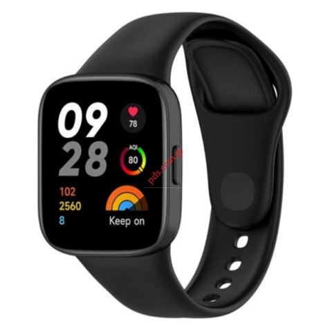 Λουράκι σιλικόνης Xiaomi Redmi Watch 3 Black σε μαύρο χρώμα Blister Λουράκι σιλικόνης Xiaomi Redmi Watch 3 Black σε μαύρο χρώμα Blister
