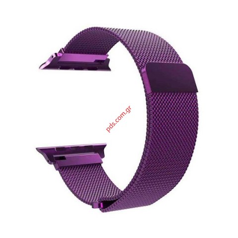 Μεταλλικό λουράκι Apple Watch 42-44mm Purple Metallic Band. Μεταλλικό λουράκι Apple Watch 42-44mm Purple Metallic Band.