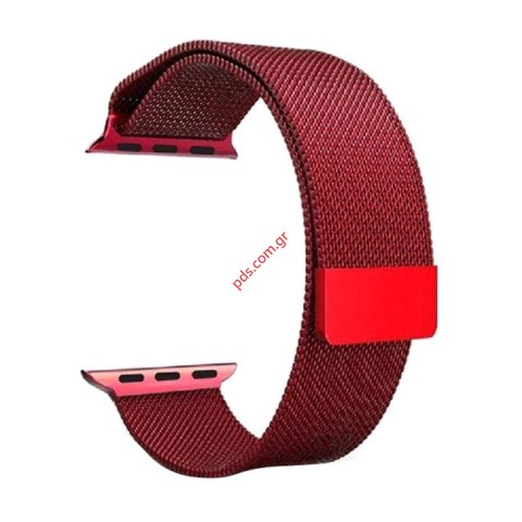 Μεταλλικό λουράκι Apple Watch 42-44mm Red Metallic Band. Μεταλλικό λουράκι Apple Watch 42-44mm Red Metallic Band.