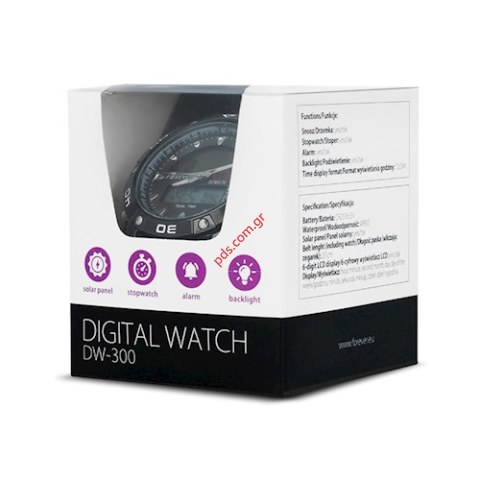 Φηφιακό ρολόι χειρός Forever DW-300 Chronograph Black σε μαύρο χρώμα