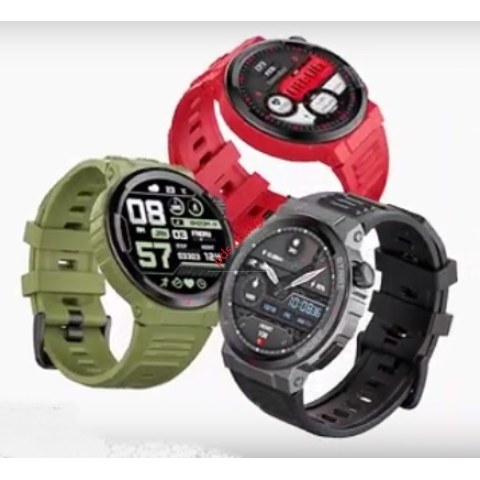 Ρολόι χειρός Smartwatch ZEBLAZE Ares 3 Plus Black με έγχρωμη οθόνη αφής 1.43 AMOLED, IP68, heart rate, μαύρo Box