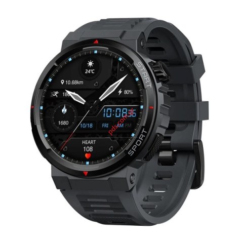 Ρολόι χειρός Smartwatch ZEBLAZE Ares 3 Plus Black με έγχρωμη οθόνη αφής 1.43 AMOLED, IP68, heart rate, μαύρo Box