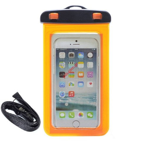 Αδιάβροχη θήκη ANC-065 Orange για smarthones εως 6,5 ιντσών σε πορτοκαλί χρώμα Αδιάβροχη θήκη ANC-065 Orange για smarthones εως 6,5 ιντσών σε πορτοκαλί χρώμα