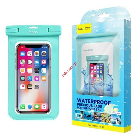 Θήκη Αδιάβροχη Hoco Precious Jade έως 6 inch Green Πράσινη.  Θήκη Αδιάβροχη Hoco Precious Jade έως 6 inch Green Πράσινη.