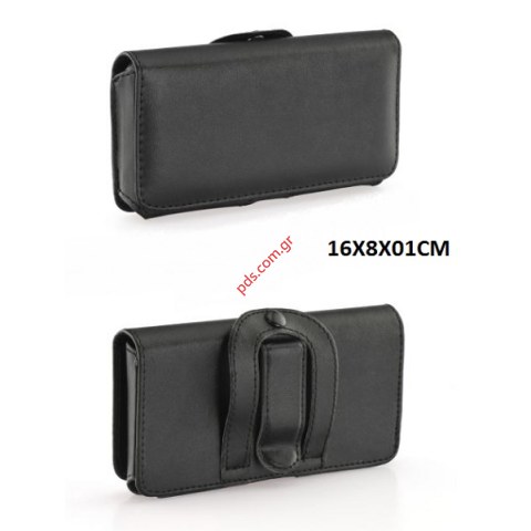 Case horizontal Full style 16x0.80x82cm Black belt clip