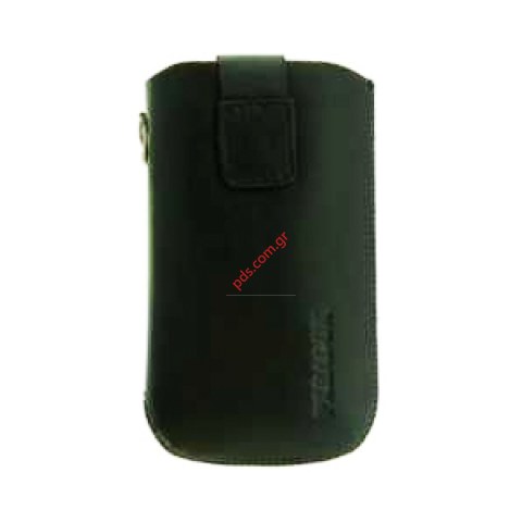 Δερμάτινη θήκη Paradox Pocket Universal Size M black με εσωτερικό λουράκι 