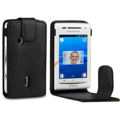 Case whith flip Sony Ericsson Xperia X8 Black Case whith flip Sony Ericsson Xperia X8 Black