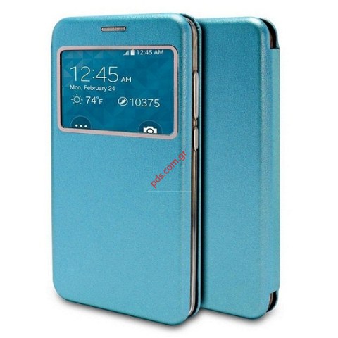 Θήκη Book flip S-View Samsung SM-J330F Galaxy J3 (2017) TPU Magnetic Curve Μπλέ.  Θήκη Book flip S-View Samsung SM-J330F Galaxy J3 (2017) TPU Magnetic Curve Μπλέ.