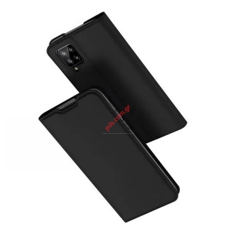 Θήκη Book Samsung A125F Galaxy A12 (2020) Black σε μαύρο χρώμα Blister.