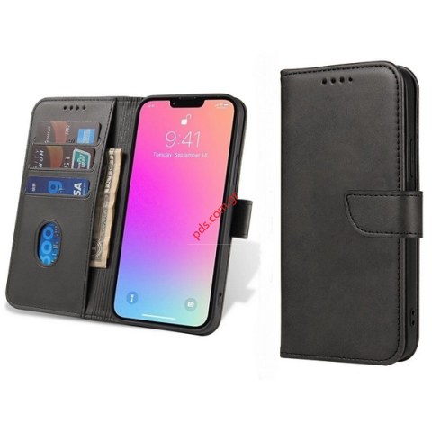 Θήκη Book Samsung A156F Galaxy A15 5G (2023) Black Wallet stand σε μαύρο χρώμα Blister.