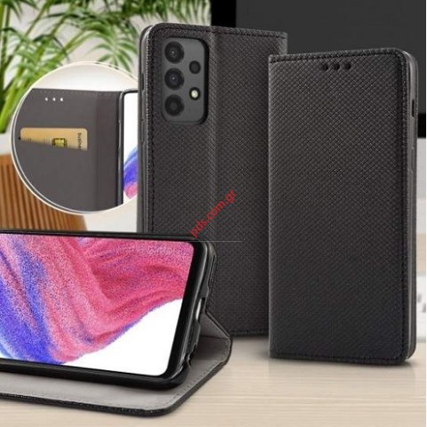 Θήκη Book Samsung Galaxy S23 FE SM-S711B Black stand magnet σε μαύρο χρώμα Blister. Θήκη Book Samsung Galaxy S23 FE SM-S711B Black stand magnet σε μαύρο χρώμα Blister.