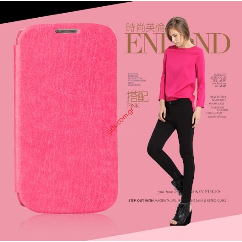 Θήκη Flip Book Cover KLD Enland Samsung Galaxy Core DUOS i8262 Rose σε ροζ χρώμα