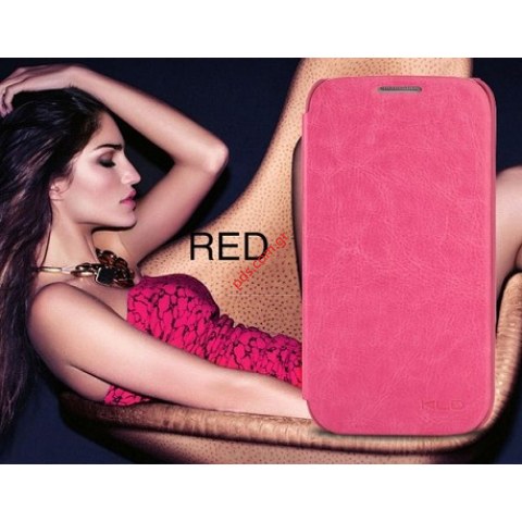 Θήκη Flip Book Cover KLD Enland Samsung Galaxy Core DUOS i8262 Rose σε ροζ χρώμα