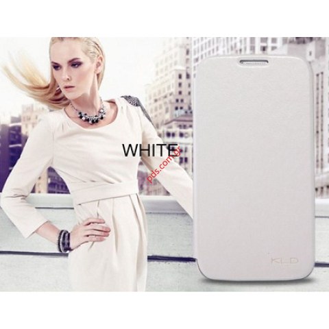 θήκη Flip Book Cover KLD Samsung Galaxy Core i8260 White σε λευκό χρώμα