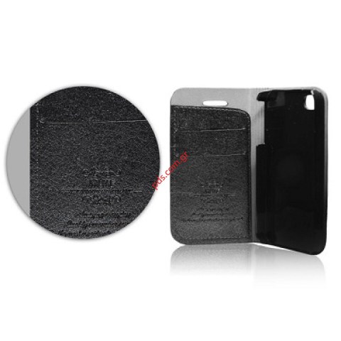 θήκη Flip Book Mute Samsung i9100 Galaxy S2 Black σε μαύρο χρώμα