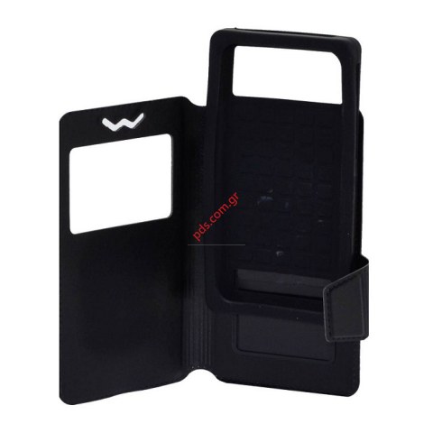 Θήκη Flip Book S-View 4.5-4.8 inch Black Elastic Universal για Smartphone