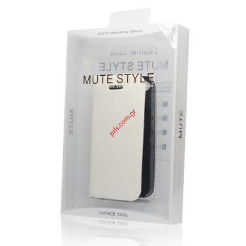 θήκη Flip Case Mute Samsung i9305 Galaxy S3 LTE White σε λευκό χρώμα
