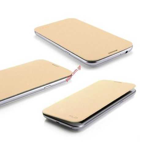 Θήκη flip KLD Samsung Galaxy S Duos S7562 Yellow σε κίτρινο χρώμα