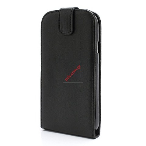 Θήκη flip open Samsung Galaxy Grand i9082 Black σε λεπτή κατασκευή φινίρισμα σε μαύρο χρώμα