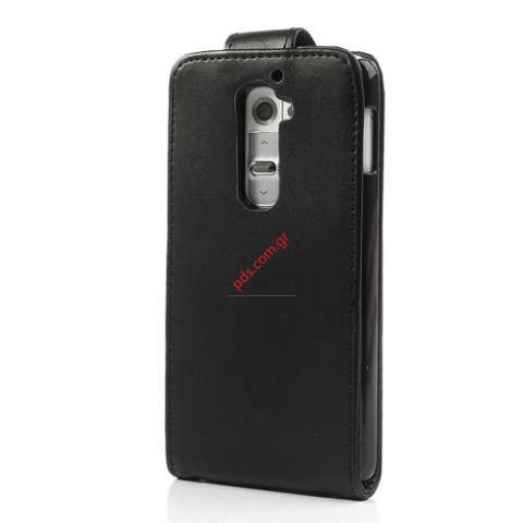 Protective case flip open Slim Magnetic D802 LG Optimus G2 in black color