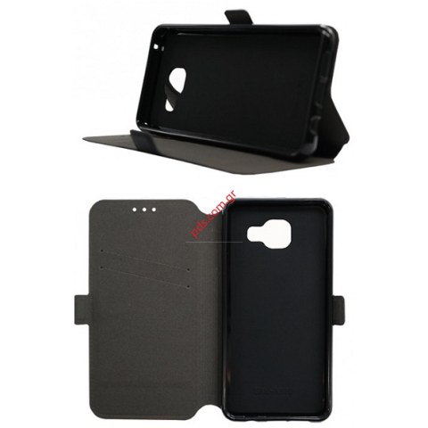 Θήκη Flip βιβλίου Black Samsung A310F Galaxy A3 2016 σε μαύρο χρώμα