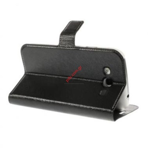 Θήκη Flip wallet Samsung Galaxy i9060 Grand Neo Black σε μαύρο χρώμα Blister.