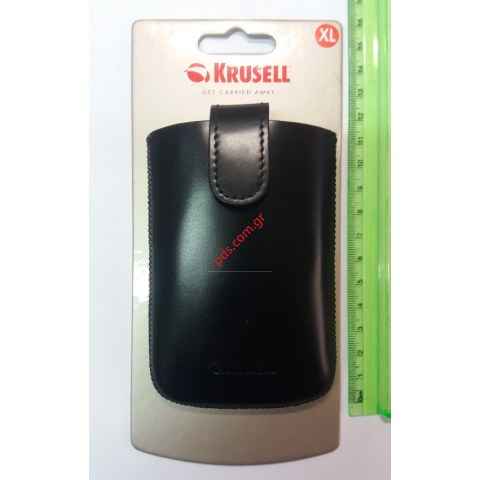 Θήκη κάθετη Krusell Vertical black scratch 12cm (11.5*7.5*1.8cm) για μοντέλα οπως HTC Desire, Samsung, Apple etc
