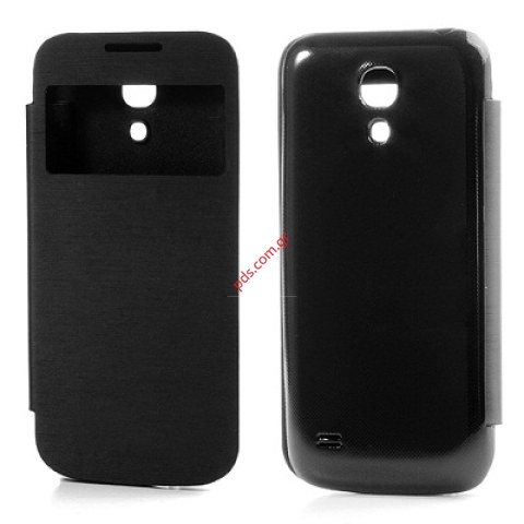 Θήκη με πορτάκι και παράθυρο Samsung i9190 S4 Mini Black Flip Easy View