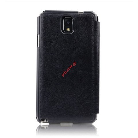 Θήκη με πορτάκι S-View Samsung Galaxy Note III N9000 Black σε μαύρο χρώμα