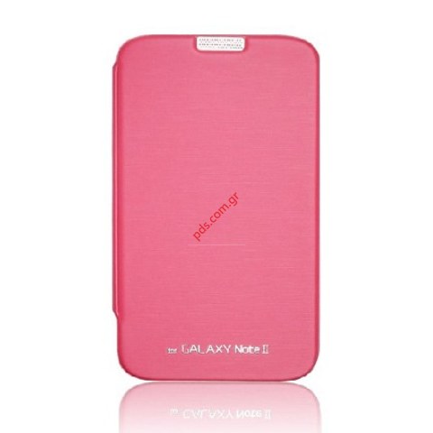 Θήκη με πορτάκι Samsung N7100 Techno Mercury Pink σε ροζ χρώμα