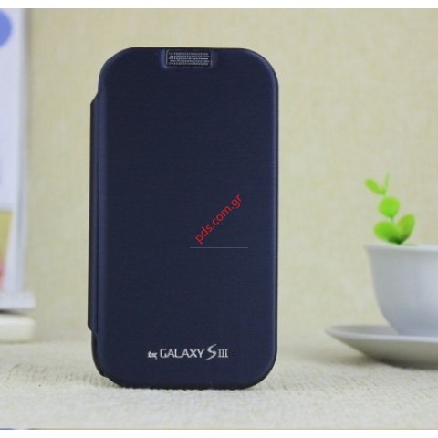 Θήκη με πορτάκι Samsung S3 i9300 Techno Mercury Blue σε μπλέ χρώμα Θήκη με πορτάκι Samsung S3 i9300 Techno Mercury Blue σε μπλέ χρώμα