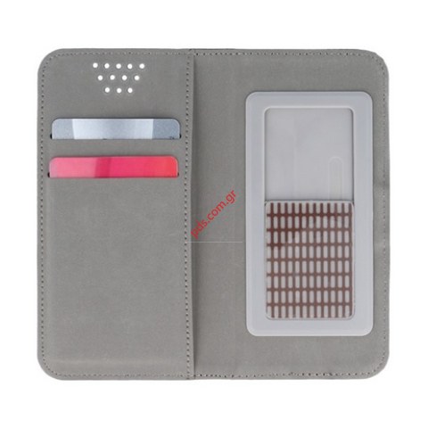 Θήκη με πορτάκι τύπου βιβλίου για συσκευές Smartphone απο 6.6 εως 6.9 ιντσών Black Magnet σε μαύρο χρώμα