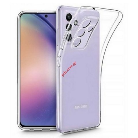 Θήκη Samsung A057 Galaxy A05 Black TPU διάφανη Blister