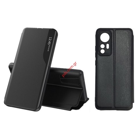 Θήκη Smart view για Xiaomi 12/12X Book Black, μαύρη Blister