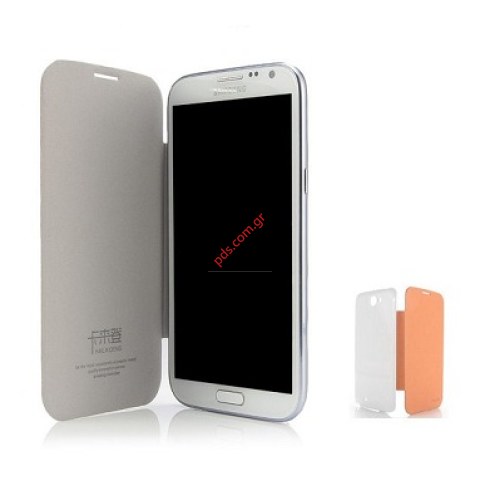 Θήκη τύπου βιβλίου KLD Samsung Galaxy S Duos S7562 Orange σε πορτοκαλί χρώμα