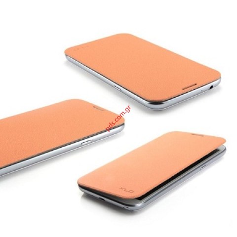 Θήκη τύπου βιβλίου KLD Samsung Galaxy S Duos S7562 Orange σε πορτοκαλί χρώμα