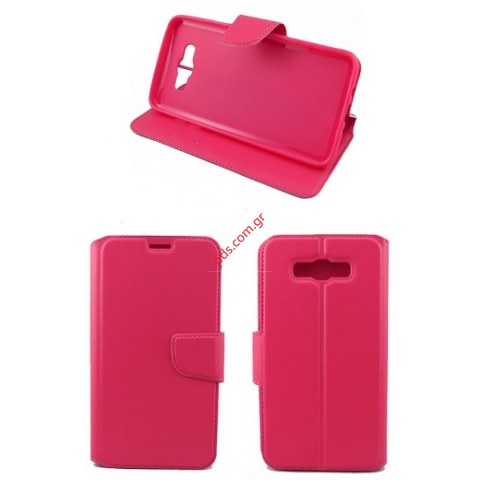 Θήκη τύπου βιβλίου Pink Samsung J510F Galaxy J5 (2016) Wallet Diary Book σε ροζ χρώμα Θήκη τύπου βιβλίου Pink Samsung J510F Galaxy J5 (2016) Wallet Diary Book σε ροζ χρώμα