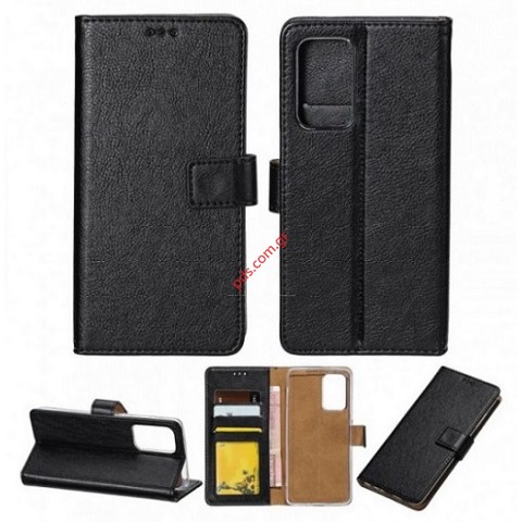 Θήκη τύπου βιβλίου Samsung A01 Core Galaxy A013F (2021) Black magnet book σε μαύρο χρώμα