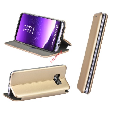 Θήκη τύπου βιβλίου Samsung A105F Galaxy A10 (2019) Gold Flip book wallet σε χρυσό χρώμα