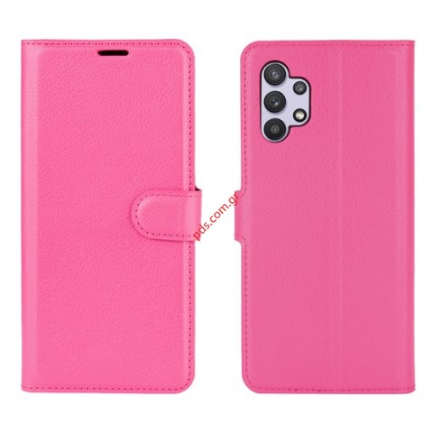 Θήκη τύπου βιβλίου Samsung A32 Galaxy A326 5G Book Pink σε ροζ χρώμα Stand Blister.