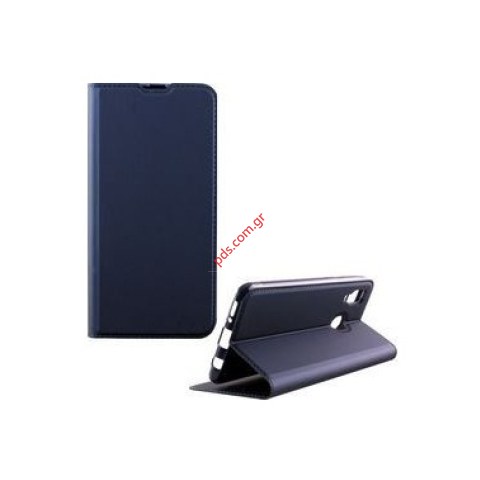 Θήκη τύπου βιβλίου Samsung A405F Galaxy A40 (2019) Blue Flip book wallet σε μπλέ χρώμα