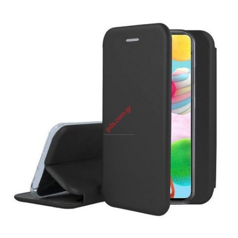 Θήκη τύπου βιβλίου Samsung A415F Galaxy A41 (2019) Black Flip book wallet σε μαύρο χρώμα