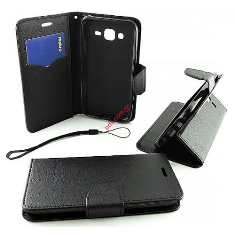 Θήκη τύπου βιβλίου Samsung A510F Galaxy A5 (2016) Black Flip book wallet σε μαύρο χρώμα