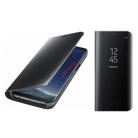 Θήκη τύπου βιβλίου Samsung A600 Galaxy A6 2018 Wallet Diary Black σε μαύρο χρώμα